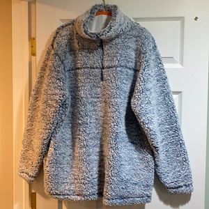 Cozy fuzzy fleece pullover